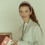 엘리자베스모먼트 라이트 퍼플 새틴 머리띠 헤어밴드 / Elizabeth Moments Light Purple Satin Headband : 엘리모