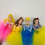 디즈니 프린세스 피규어 깃털 볼펜 / 백설공주 신데렐라 벨 오로라 공주 [피치코튼캔디] : 피치코튼캔디