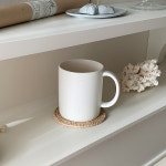 [루키코마니] 홈 카페 바닐라 도자기 머그 잔 375ml : 루키코마니