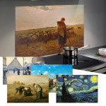 명화아트보드 주방아트월 고흐 해바라기 가스렌지 글라스 : 재운리빙