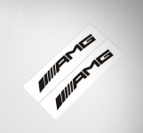 벤츠 AMG 브레이크 스티커 에이엠쥐 캘리퍼라운드 데칼 포인트 스티커 A타입 S(스몰) : 화이트팩토리