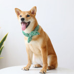 강아지 당초무늬 시바견 시바 당초 스카프 목도리 빨강 M : 킁킁펫