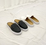 [모브딜라잇shoe] 베이직 블로퍼 슬리퍼 (블랙 화이트) g1035 : 모브딜라잇
