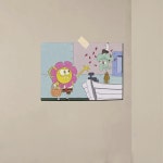 [애크로매틱]스폰지밥 인테리어 빈티지 아트 감성 일러스트 포스터 카페벽 자녀방 인테리어 : 애크로매틱