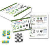 업브레인 미니폴리큐브 2세트 4인용게임 가능 단위큐브 20개씩 80p+교재 결합 연결방식  놀이 학습 교구 : 업브레인