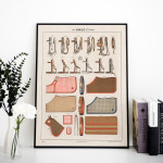 말그림, 승마, 승마용품, 마구 일러스트  그림 인테리어 액자, 아트인데코 디자인 - Artindeco design - ORR21001 : 아트인데코