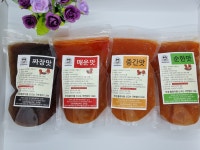 [즉석떡볶이](수제소스) 감칠맛이 일품 칼칼한 그 맛 2인분, 밀키트로... 드실 수 있는 4가지 맛(순한맛, 중간맛, 매운맛, 짜장맛) : 바지런한옥여사