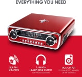 ION 오디오 머스탱 LP - 4-in-1 텐테이블 라디오 USB, Aux 레드 220V(무료배송) : Market July