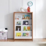 매거진 랙 책꽂이 선반 장식장 나무 수납함 원룸 아이방 좁은 집 공간 가로 낮은 틈새 원목 와이드 전면 오크 화이트 그레이 우드 3단 4단 책장... 