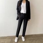 마리 베이직 일자핏 싱글 수트 정장 세트 : 리즈닉