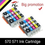 HTL 2 세트 PGI-570XL CLI-571XL 캐논 570xl 571xl PGI570 pgi570 용 MG5750 5751 5752 5753 6850 51 52 : C마켓
