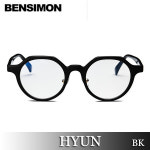 벤시몽안경 현 HYUN (48mm) BK 라운드 다각형 크라운판토 메탈코받침 탁재훈 : LUXEYEWEAR