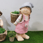 지게 바구니 여자 아이 1개 /마블 정원 가든 소품 인형 : 다쥬샵