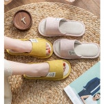 1+1 커플 모직 린넨 층간소음방지 룸슈즈 거실화 실내슬리퍼 미끄럼방지 여름 사계절 실내화 : 시크릿 마켓