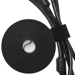 블랙컬러 잘라쓰는 슬림 양면 벨크로 타이 케이블 전선 컴퓨터 선 정리 폭 20mm 길이 10M 찍찍이 : 에이아이라이프