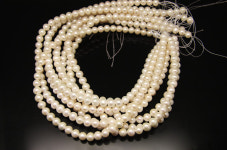 1줄 - 담수진주 플레인볼 8mm : beadsonfarm