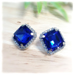 고급큐빅단추,퀼트단추부자재,예쁜리폼단추,자켓 코트  23mm 정사각형 보석단추 1개 : 톡톡스타일