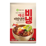이가자연면 매콤 비빔냉면 4인식(파우치)  1184g x 8봉지 : 에스플러스마켓