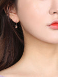 소하 14k 18k 폴리니 레이스 골드볼 드롭 원터치 귀걸이 : 소하주얼리