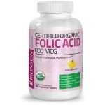 브론슨 USDA오가닉 엽산 800mcg 180정 Bronson Organic Folic Acid (Vitamin B9 Folate) (미국배송) : 건강한 구대
