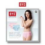 BYC 순면 심플맥시여삼각2호 3매 여성 부인용 : 해와달속옷