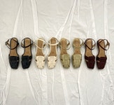 [모브딜라잇shoe] 스퀘어 매듭 버클 스트랩 플랫샌들 (4color) g1065 : 모브딜라잇