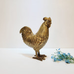 닭 조각상 암닭 수닭 황동 청동 신주 주물 금속 조각품 인테리어소품 장식품 : 브론즈 아트공방