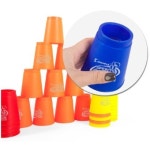 스피드 스택스 컵 쌓기 파우치 포함 순발력 스포츠 스태킹 어린이 아이 학습 : 삼대헬스빌