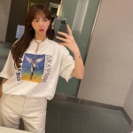 유테로 나염 박시티셔츠 : heyj 헤이제이