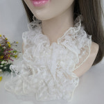 화사한 봄 하트패턴 뽀글 망사 레이스스카프 6컬러 여성용 쁘띠 간절기필수템 : 샤방