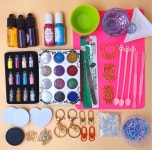 안전인증 UV 레진 아트 공예 세트 키트 초보자 쉐이커 키링 만들기 : 리리아트