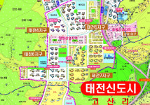 태전광주역세권 안내도 코팅형 110cmx78cm 광주지도 : 지도닷컴