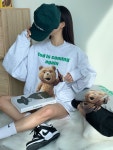 남녀공용 커플 오버핏 곰돌이 테드 맨투맨 3Color : 더남디
