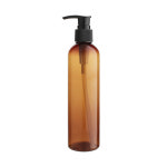 [GO5109천연화장품원료/재료] 250ml/24파이-코스모라운드 펌프용기(갈색/검정캡) : GO5109