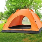 4-5인용 원터치 텐트 방수 낭만 캠핑 낚시용 돔 텐트 캐노피 그린 밀리터리 블루 오렌지 : 한스아저씨