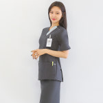 샵피라 P0788 100%기능성하이엔드원단 수술복 스크럽복 간호복 상의 : 샵피라