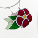 스테인드글라스 동백꽃 썬캐쳐 유리공예 썬캐처 / 율 유리작업실 : 율 유리작업실