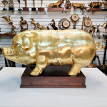 왕 돼지 1호 황금 돼지 조각상 조형물 장식품 청동 황동 모형 포토존 동물조형물 개업선물 정원 조경 풍수 인테리어 : 브론즈 아트공방