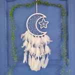 화이트 달빛 별빛 드림캐쳐 별소품 달소품 LED드림캐쳐 LED조명 아이방 인테리어 집들이선물 신혼부부선물 악몽퇴치 행운부적 : 아리 공방