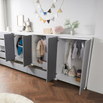 이불장 장롱 원룸 자취 1인 아이방 좁은 집 틈새 한칸 작은 폭 원목 싱글 키 낮은 미니 우드 도어 서랍 옷장 (화이트, 그레이) : 위드 오브젝트