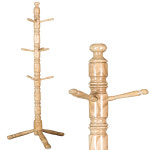 튼튼한 원목 스탠드 옷걸이 행거 물푸레나무 3단 네추럴 : 주니퍼니쳐