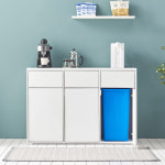 편의점그거 재활용 분리수거함 수납장 2칸 가정용 사무실 카페 틈새 수납장 휴지통 : 데코라인