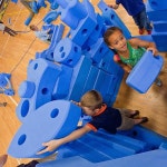 [ 파란 빅블럭-커브 애드온 세트 ] 대형 블럭 놀이터 이메지네이션 플레이그라운드 imagination playground : 상상놀이터코리아