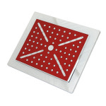 코시나 국산 해바라기 호텔 모텔 레인 샤워기 샤워 헤드 직사각 폭포수 360도 회전 레드 : 바로와