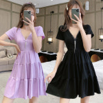 바이올렛색 뷔스티에원피스 샤틴원피스 프렌치도라지 첫사랑 선녀장 스커트 달콤보들보들한 : 공정지키미