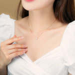 14K 큐리어스 인비저블 1부 랩 다이아몬드 목걸이 : 몰리엘