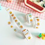 스마일 이모티콘 롤 스티커(1롤 500개)/선물 포장 답례품 구디백 다꾸 꾸미기 : 올패턴