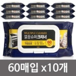 WTB002808깔끔 슈퍼크리너(60매) x(10개) 청소용티슈 세정티슈 : 벚나무뜽
