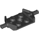 레고부품 변형플레이트 - Black Plate, Modified 2 x 2 with Wheels Holder Wide (6157/615726/6387246) 브릭마켓 : 브릭마켓