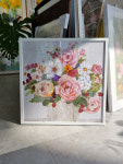 화사한 거실 인테리어액자 샐리 스왓랜드 핑크 꽃그림 현관 식탁액자 집들이선물 : 갤러리아리아